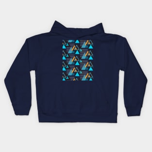 Geometric Memphis #4 - Repeat Pattern Art Decor Design Kids Hoodie